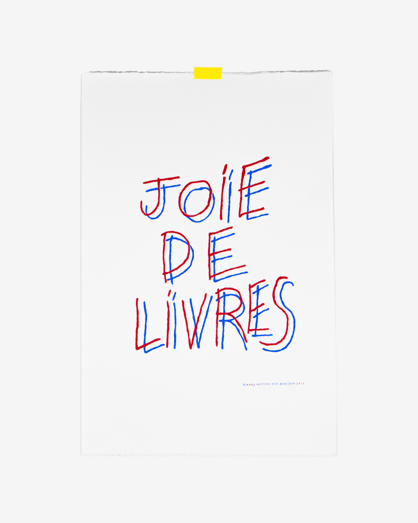 JOIE DE LIVRES PRINT by Mary Matson for Book/Shop