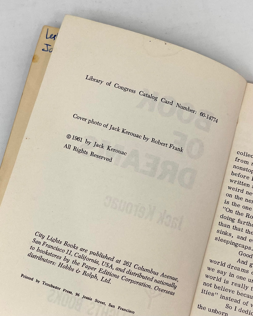 Book of Dreams by Jack Kerouac