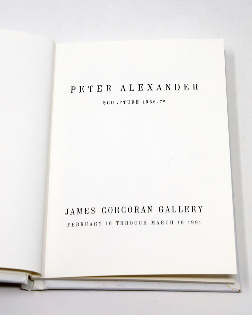 Peter Alexander: Sculpture, Title Page.
