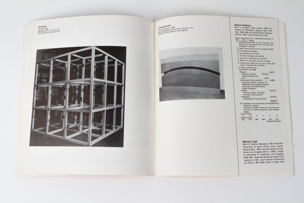 PRIMARY STRUCTURES: YOUNGER AMERICAN AND BRITISH SCULPTORS [EXHIBITION CATALOG], ED. Kynaston McShine