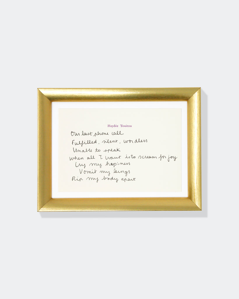 LIBRAIRIE HAYDÉE POSTCARD 'OUR LAST PHONE CALL'