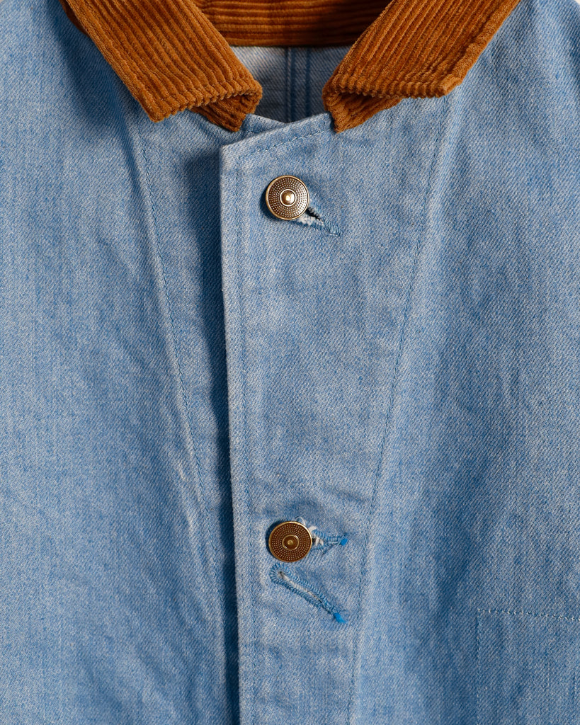 The Book Jacket Edition III in Denim, Collar Button